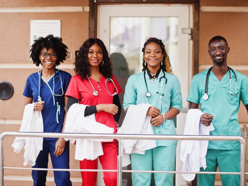 Group of african doctors